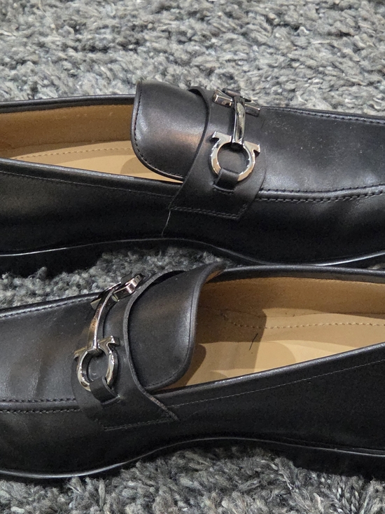 Salvatore Ferragamo Foster Bit Loafers Black Leather Mens Size 11E main image 8